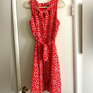 Cherry red polkadot dress!